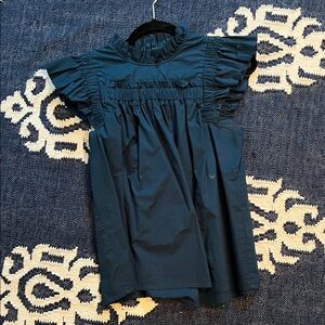 SEA NY Ruffled Sleeve Dark Blue Blouse